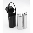 Set of 2 Drinks Flasks in Case Mirror