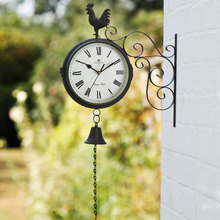 Dual Sided Cockerel Clock & Bell